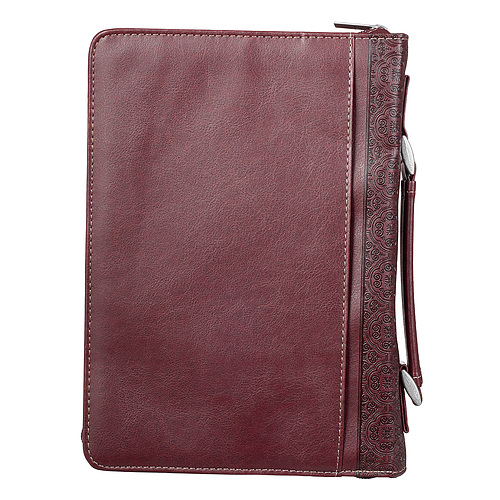 Medium The Lord's Prayer Brown Two-tone Faux Leather Classic Bible Cover