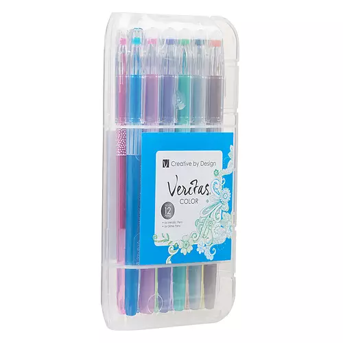 Gel Pen Set 12pc Metallic/Glitter