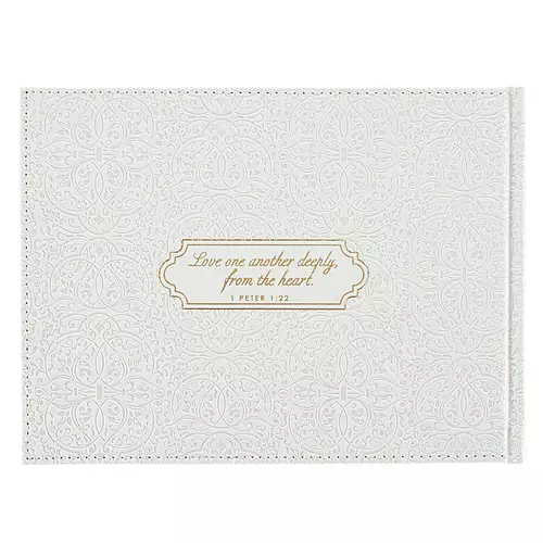 Guest Book White/Gold Mr. & Mrs. Our Wedding