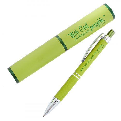 Pen in Case Green All Things Matt. 19:26