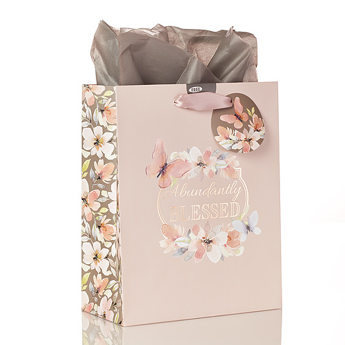 Gift Bag MD Pink Abundantly Blessed Deut. 7:13