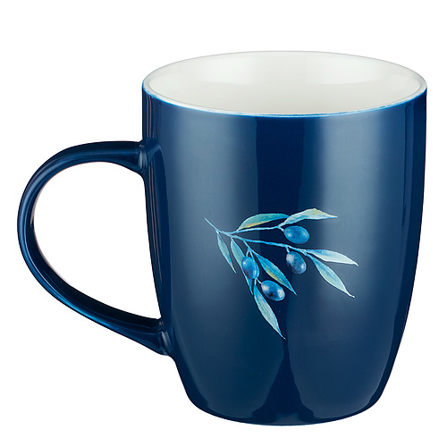 Mug White/Navy Berries The Lord Refreshes My Soul Ps. 23:3