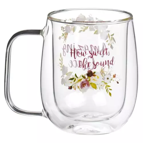 Amazing Grace Double-walled Glass Coffee Mug