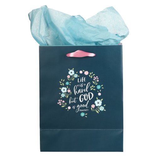 Gift Bag MD Blue/Pink Let's Celebrate Ps. 107:4