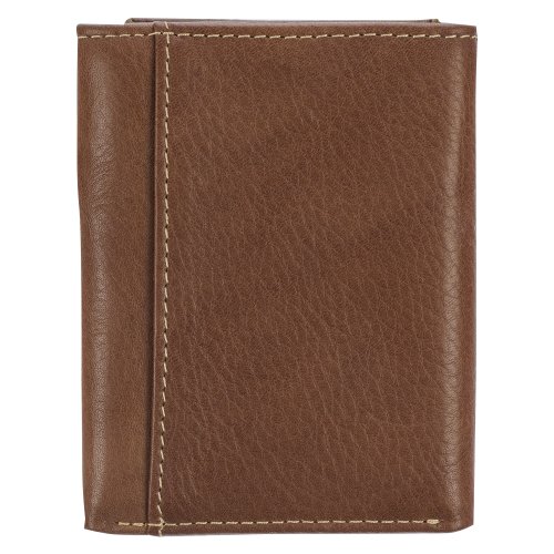 Wallet Leather Brown Ichthus Badge