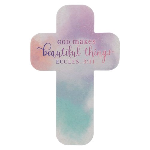 Watercolor Beautiful Things Eccl. 3:11 (Pack Of 12) Cross Bookmarks