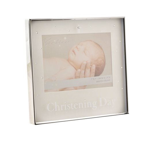 Bambino Silver Plated Photo Frame - Christening 7" x 5"