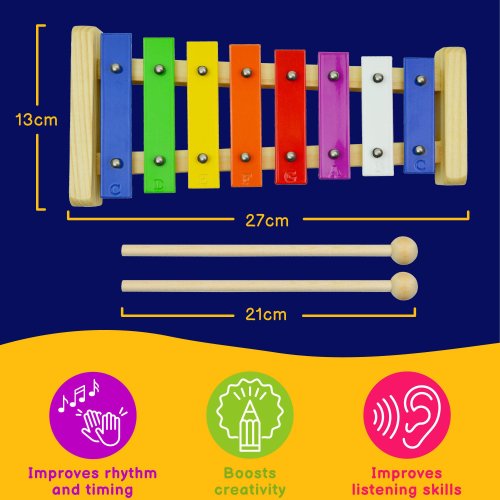 8 Note Multicolour Keys Glockenspiel