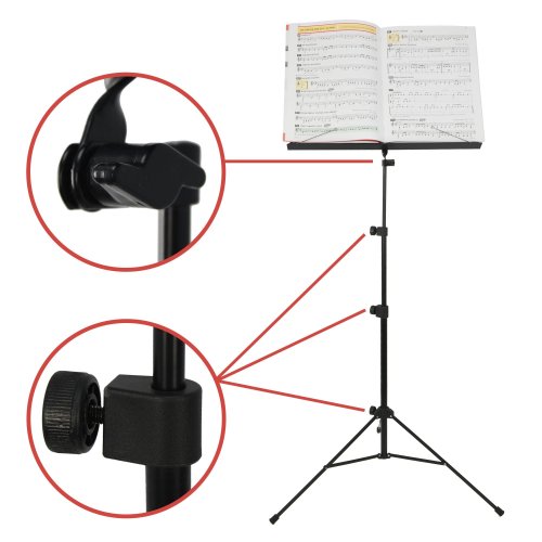 Rocket Folding Black Music Stand