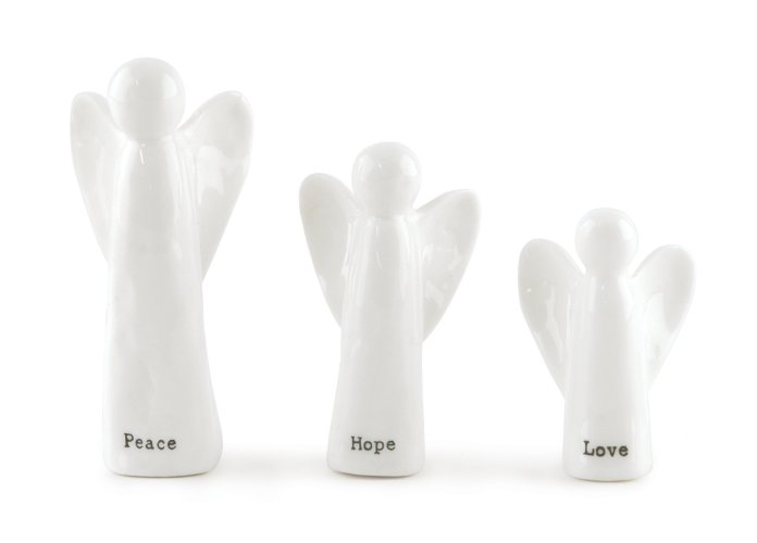 Set of 3-Porcelain angels