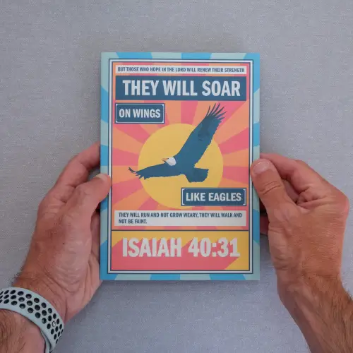 A5 Notebook. Isaiah 40. They will soar on wings like eagles.