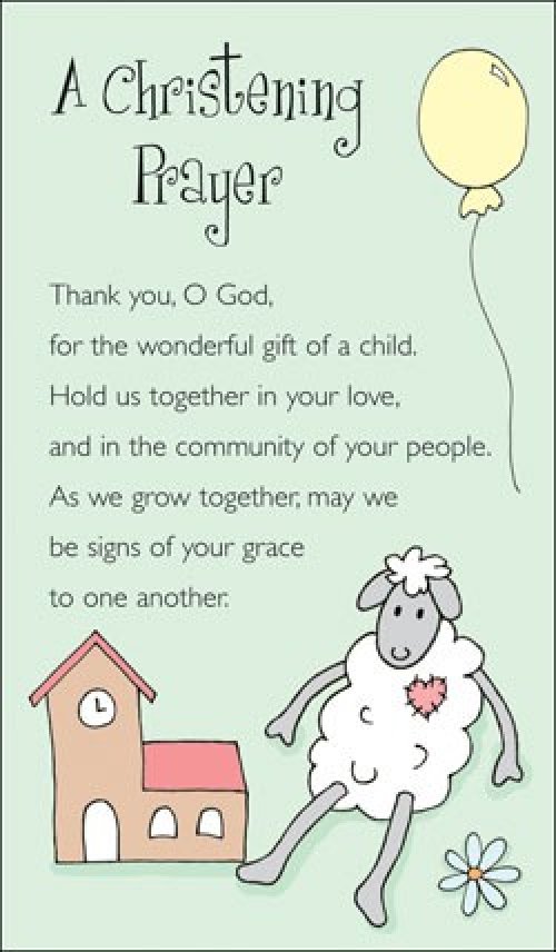 Prayer Card-A Christening Prayer