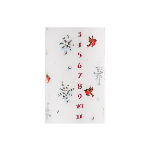 25cm x 5cm Snowmen Pillar Advent Candle - Single