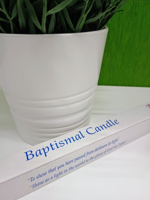 Pack of 12 Baptismal Candles 9 inch x 7/8 inch (Boxed)