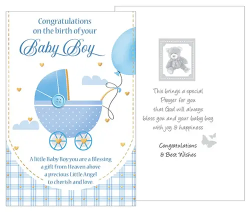 Congratulations on the birth of your Baby Boy Card