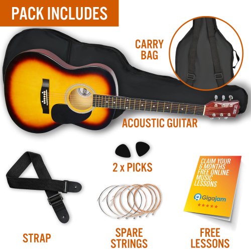 3rd Avenue Acoustic Guitar Pack - Sunburst