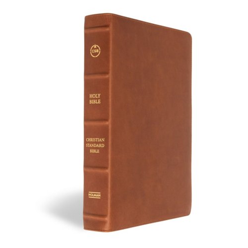 CSB Verse-by-Verse Reference Bible, Holman Handcrafted Collection, Marbled Tan Premium Calfskin