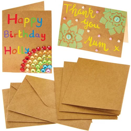 Kraft Greeting Card Blanks (Pack of 12)