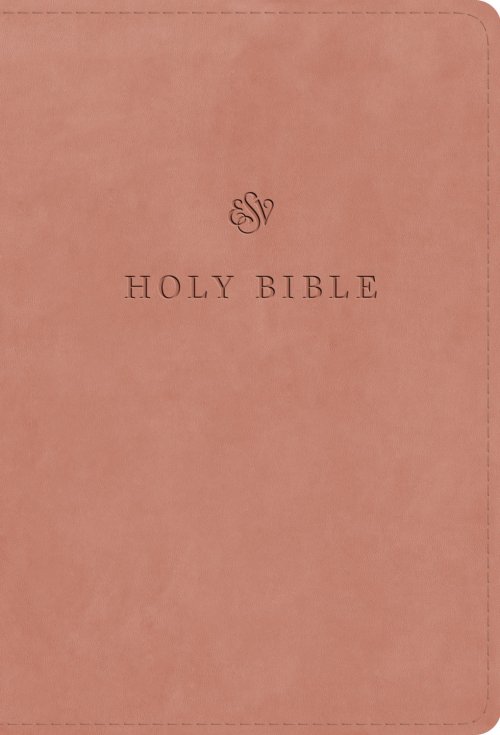 ESV Large Print Compact Bible, Red Letter (TruTone, Blush Rose)