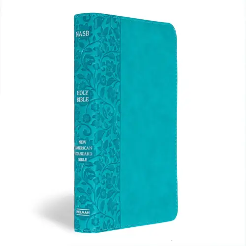 NASB Personal Size Bible, Teal LeatherTouch