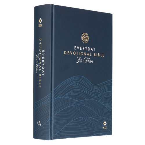 Devotional Bible NLT for Men Hardcover, Navy