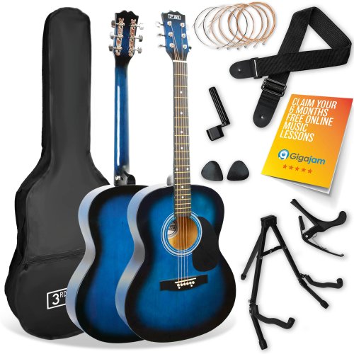 3rd Avenue Acoustic Guitar Premium Pack - Blueburst