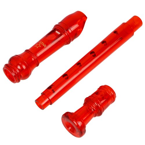 Red Descant Plastic Recorder