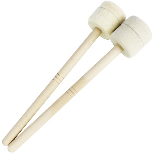 Hard Bass Drum/Gong Mallet Pair