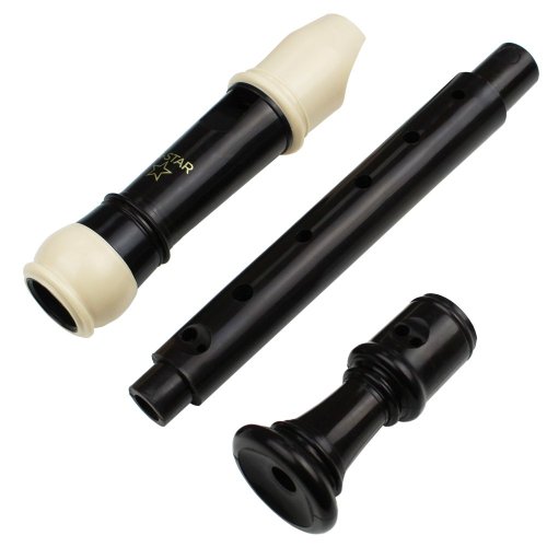 Brown & White Descant Plastic Recorder