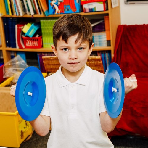 8 Inch Blue Metal Cymbals