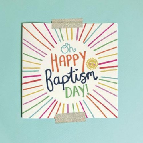 Oh Happy Baptism Day Greeting Card & Envelope