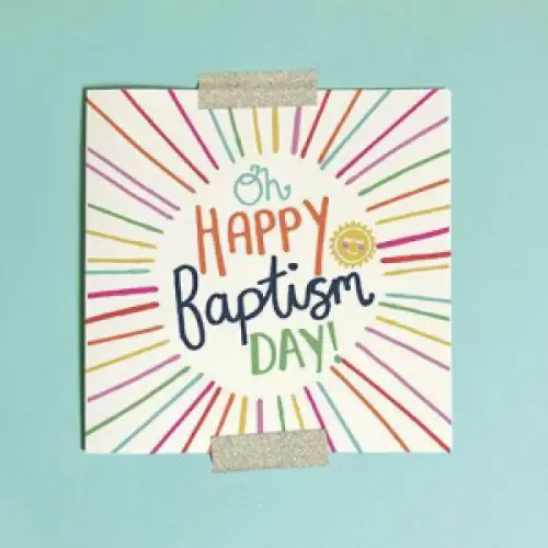 Oh Happy Baptism Day Greeting Card & Envelope