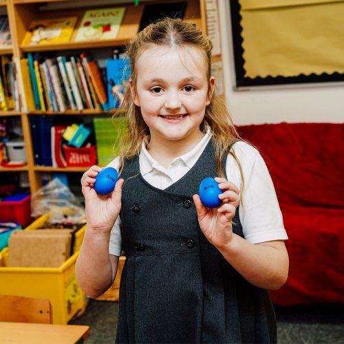 Pair of Blue Egg Shakers