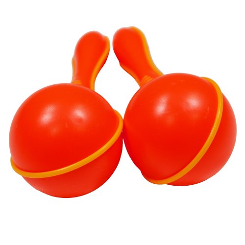 Red and Orange Plastic Maracas