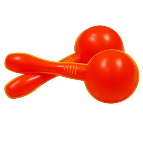 Red and Orange Plastic Maracas