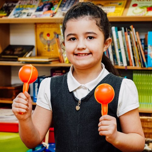 Red and Orange Plastic Maracas