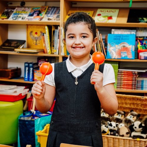 Red and Orange Plastic Maracas