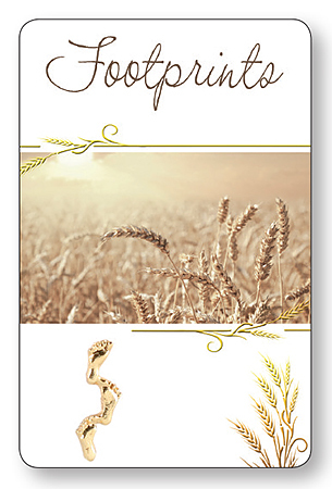 Footprints Laminated Prayer Card Pack of 12