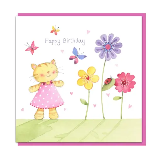 Cat Birthday Single Card