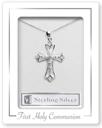 Open Crucifix Communion Silver Necklet