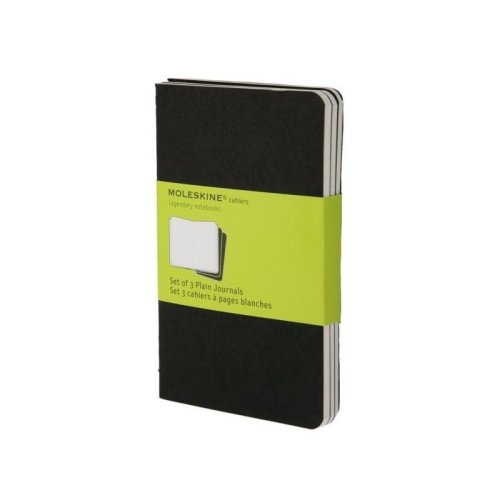 Black Moleskine Pocket Plain Cahier Journal Set