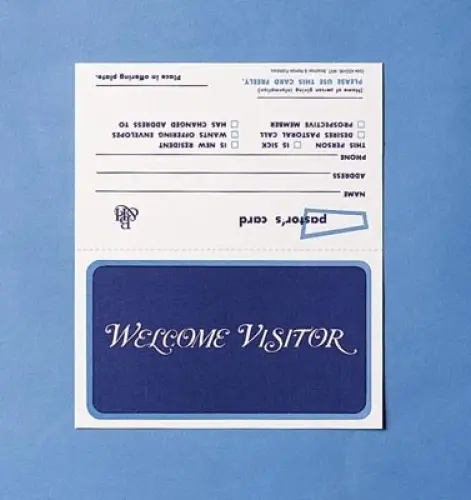 Visitor Card - Folded (Package of 100)