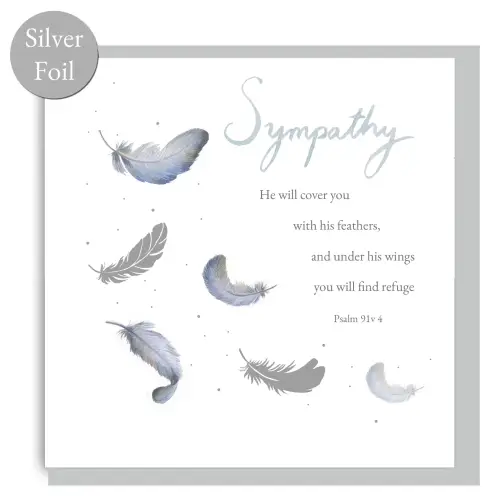 Sympathy Feathers Single Card
