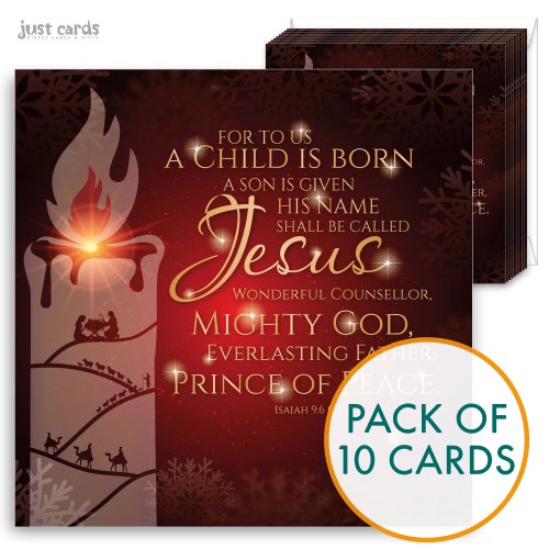 Jesus Luxury Christmas Card (Pack of 10)