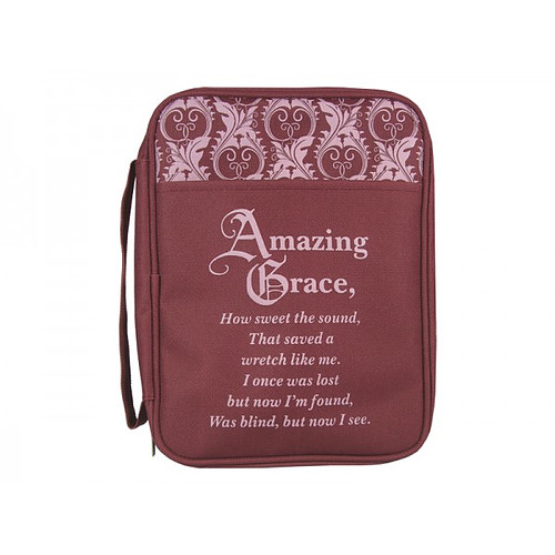 Large Amazing Grace Canvas Bible Cover