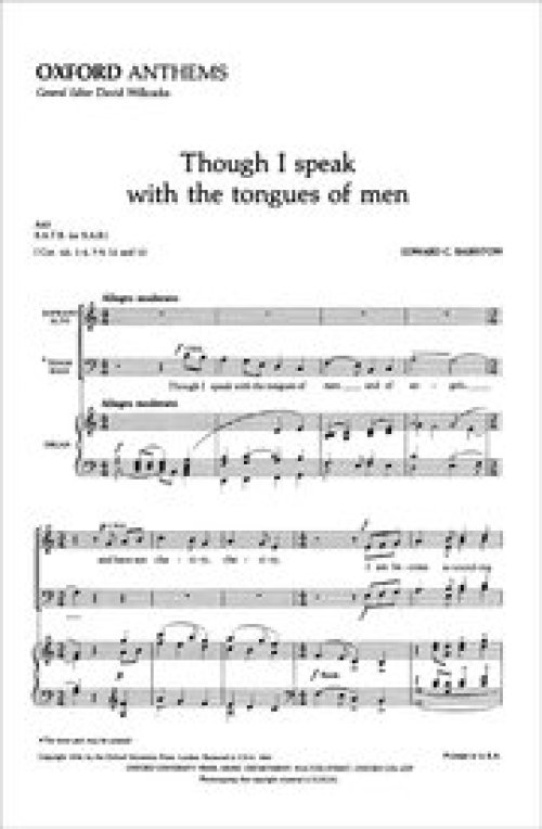 Though I Speak with the Tongues of Men: Vocal Score