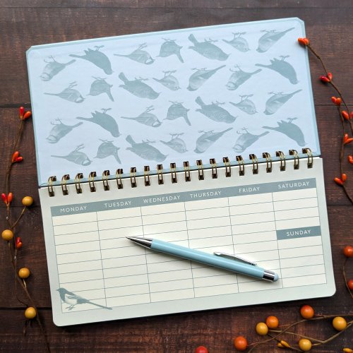 Landscape Weekly Planner And Pen Set - Patricia Maccarthy Birds