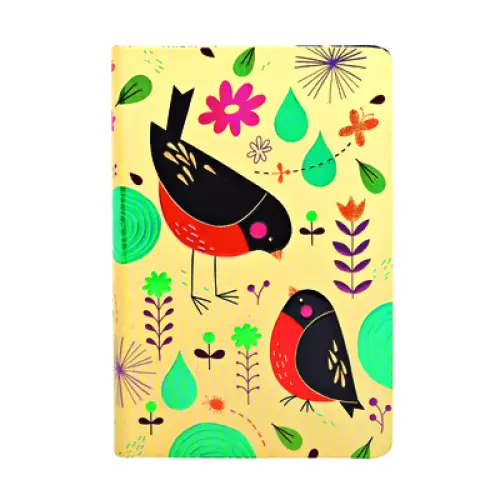 Mother Robin (tracy Walker's Animal Friends) Mini Lined Hardcover Journal (elastic Band Closure)