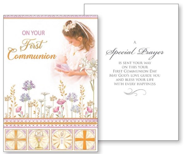 Girl's Communion Card