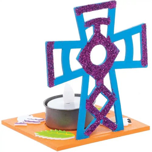 Cross Wooden Tealight Holder Kits